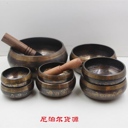 尼泊尔响铜手工静心钵佛音碗颂钵碗采耳瑜伽钵钵摆件家居装饰 - 图2