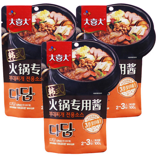 韩式大喜大部落火锅酱年糕专用酱韩国调味酱料调料底料大酱汤材料 - 图0