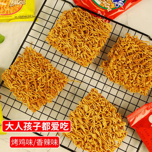 gemez印尼进口小鸡面干脆面30g整箱装enaak网红掌心脆零食干吃面 - 图0