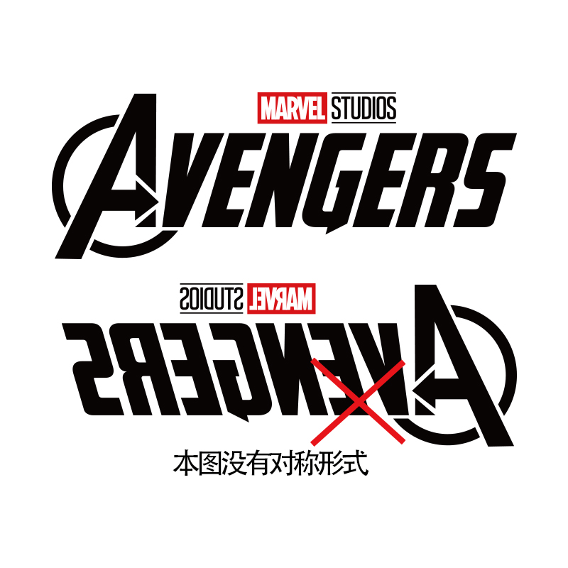 2019新版复联4漫威10年工作室marvel 复仇者联盟标志AVENGERS反光