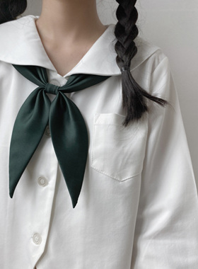 神仙club新款三角巾纯色 水手服jk日系制服领结女校供感领巾小物