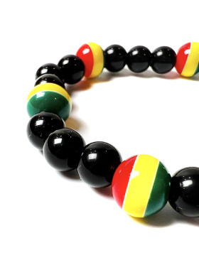 牙买加雷鬼弹性亚克力街头项链