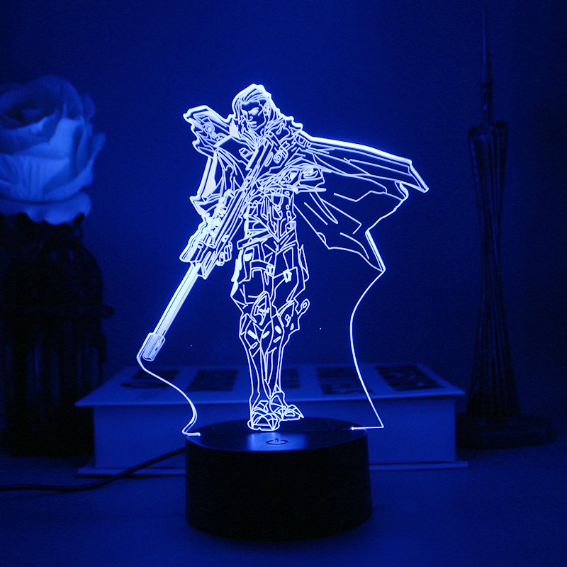 Fearless Contract 3D night light game figure VALORANT teenager desktop furnishings creative gift atmosphere lamp