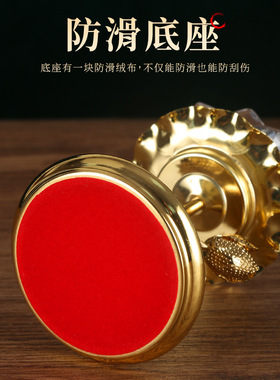 供佛水晶酥油灯座莲花烛台灯架高脚蜡烛台佛前供灯佛具用品摆件