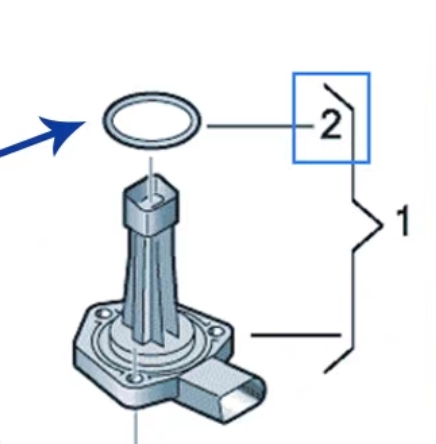 适配奥迪A4LA6LC7A7A8L/A5Q3Q5Q7迈腾油底壳油位传感器密封圈胶圈 - 图0