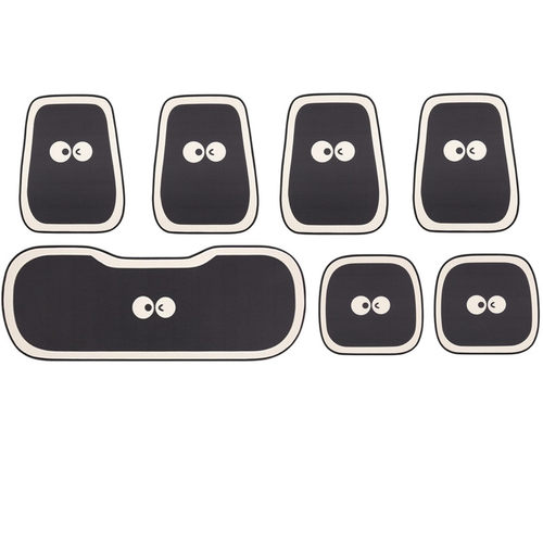 汽车坐垫四季通用单片卡通可爱煤球冬季毛绒车载保暖加热座垫屁垫 - 图3