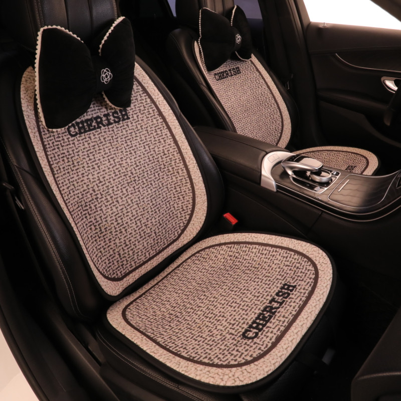 汽车坐垫四季通用秋冬季新款座垫可爱网红座椅套半包卡通单个座套,淘宝优惠券,粉丝福利购,淘宝优惠卷