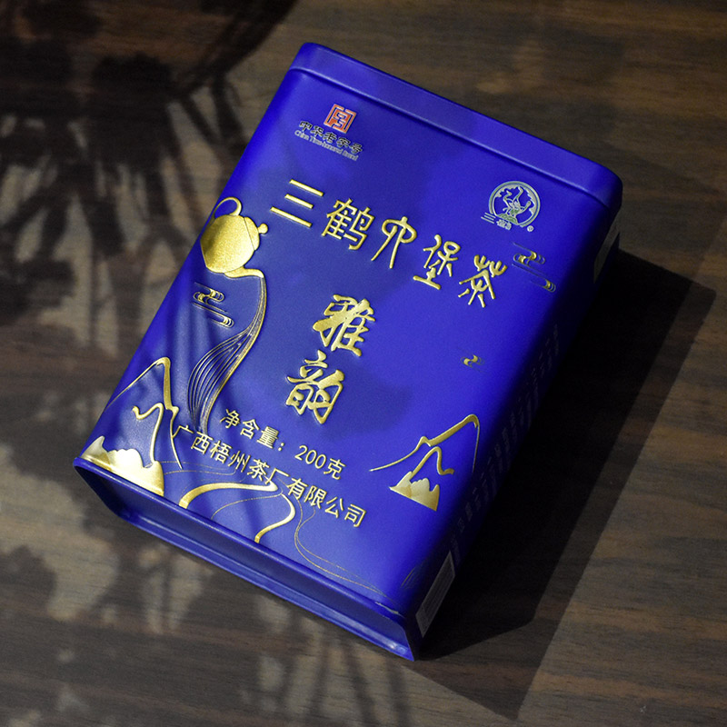 三鹤六堡茶 广西梧州茶厂特级正品黑茶雅韵200g 槟榔香茶叶旗舰店