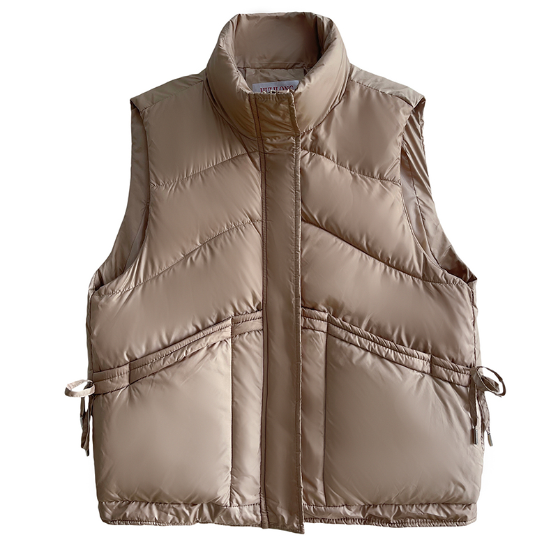 时尚羽绒棉马甲外套女2025冬季新款保暖无袖加厚上衣秋冬显瘦马夹 - 图3