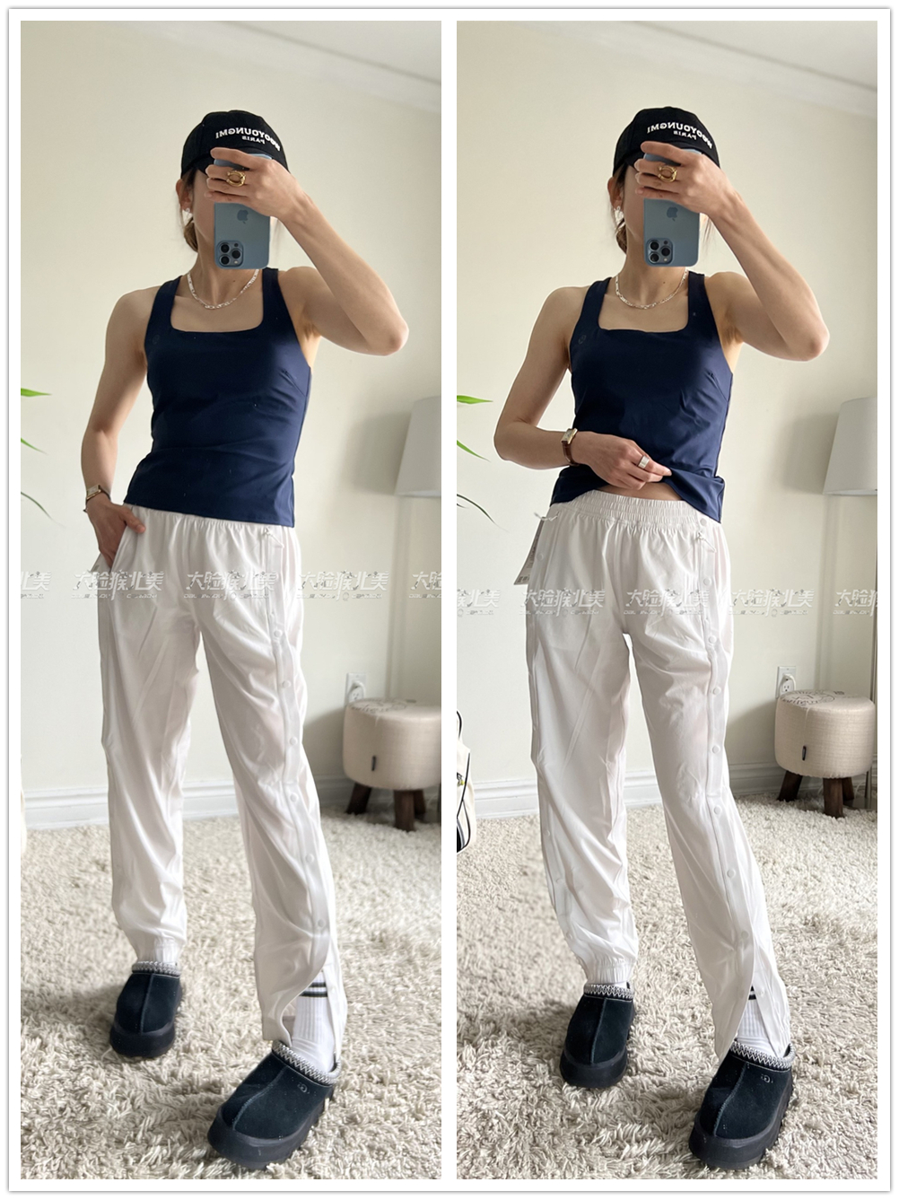 加现Lululemon Tear-Away Mid-Rise Track Pant休闲运动轻盈长裤 - 图1