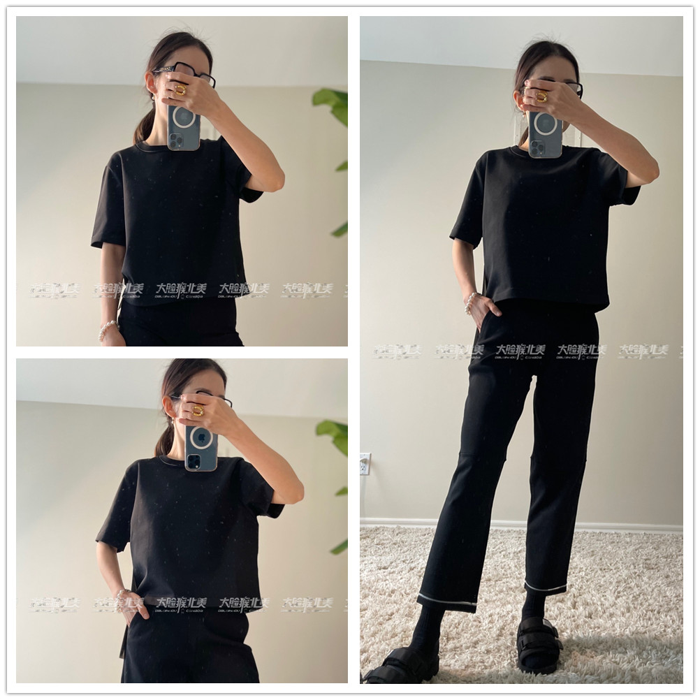 国现Lululemon Boxy Knit T-Shirt瑜伽休闲运动舒适宽松针织短袖 - 图0