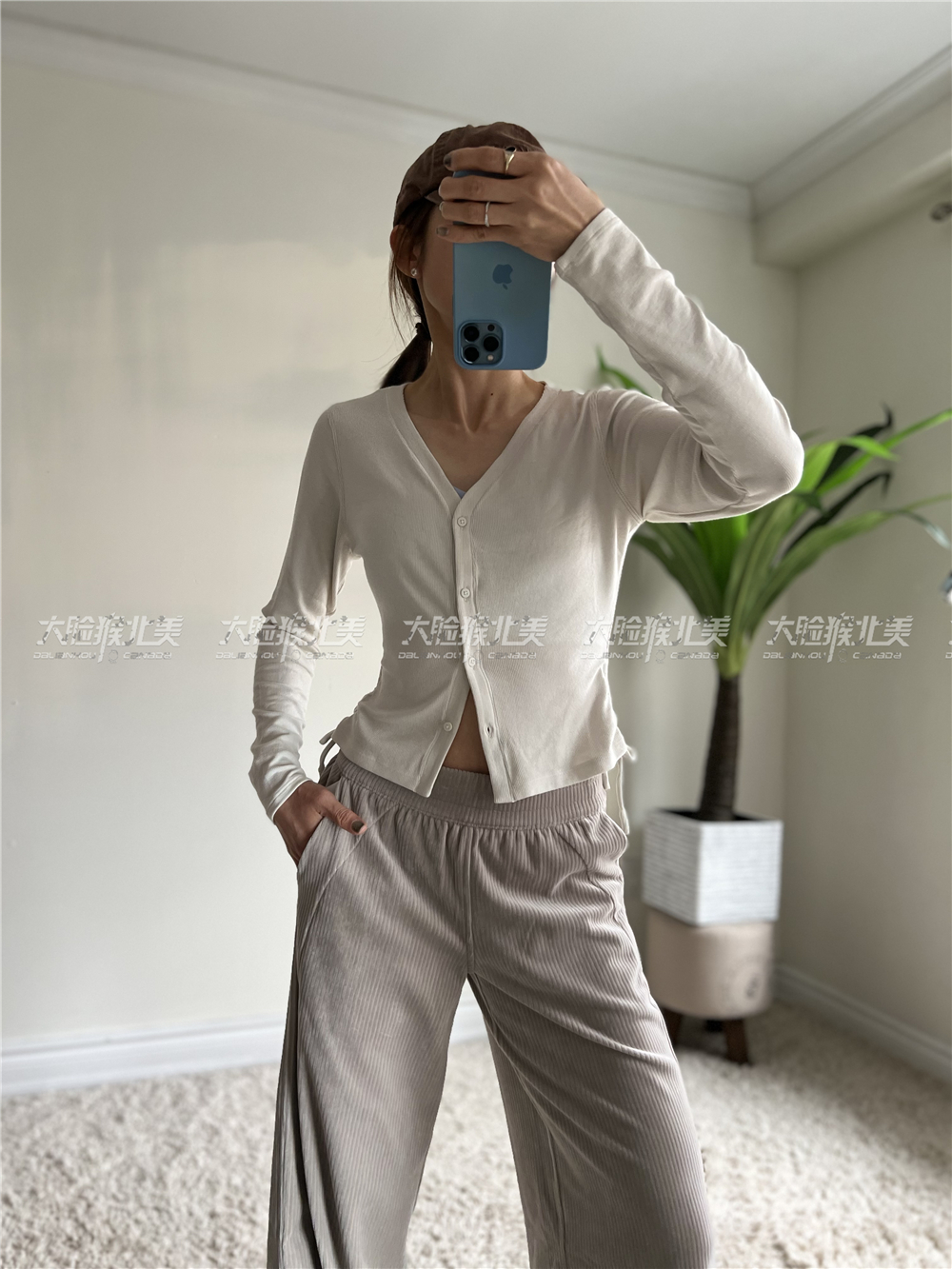 国现Lululemon Side-Cinch Ribbed Cardigan瑜伽休闲修身长袖开衫 - 图3