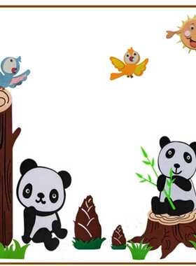 卡通创意黑板报墙面装饰贴画