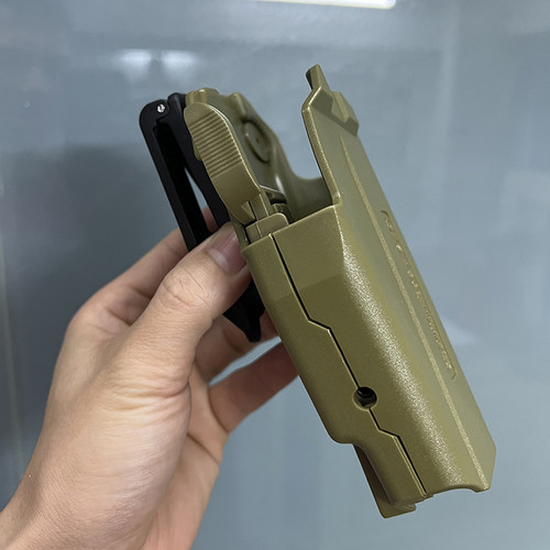 新式183型快拔枪套战术背心molle挂件通用92A手枪套92B腰带下沉款 - 图1