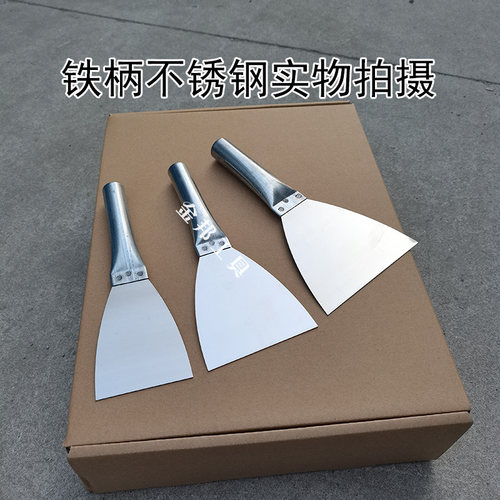 铁柄加厚油灰刀抹灰泥刀腻子批灰刀铲刀油漆工具刮大白填墙缝灰刀 - 图3