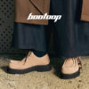4cm height increased thick sole genuine leather kangaroo shoes