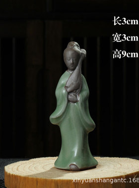 微景观盆景摆件小和尚陶瓷迷你无相人物茶道茶宠创意家居装饰