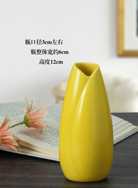 简约陶瓷花瓶小号家居客厅水培鲜花干花满天星香薰花装饰摆件