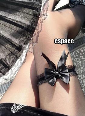蕾丝蝴蝶结腿环jk腿环大腿绑带跳舞腿链配饰性感可爱少女颈链饰品