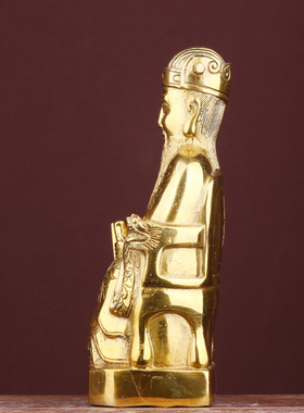 古韵之家黄铜城隍爷摆件