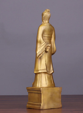 黄铜扁鹊药王像五大名医药店摆件