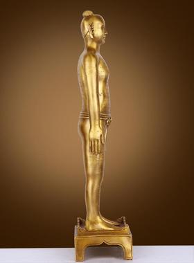 针灸铜人纯铜穴位人中医馆摆件