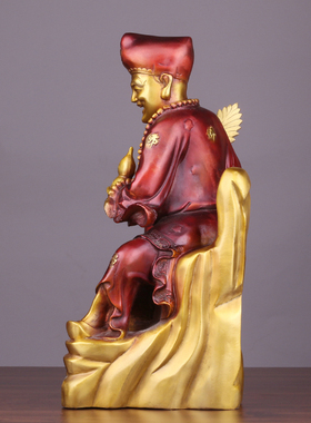 黄铜济公活佛摆件李修缘铜像