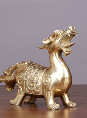 古韵之家黄铜招财中式客厅