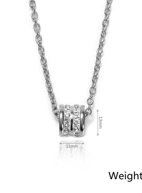 小众品牌转运珠钛钢坠嘻哈女项链