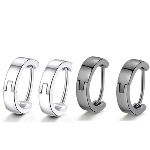 男生耳扣耳环耳钉耳圈2025新款爆款男士潮人女单只黑色钛钢耳骨环 - 图3