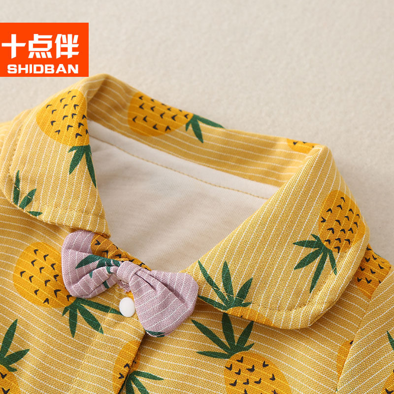 新生婴儿秋装长袖3-5个月外出爬服 十点伴周家连身衣/爬服/哈衣
