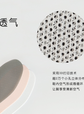 1mm极薄透气3D打印运动鞋垫防滑吸汗防臭男款女款软丝瓜络夏季秋