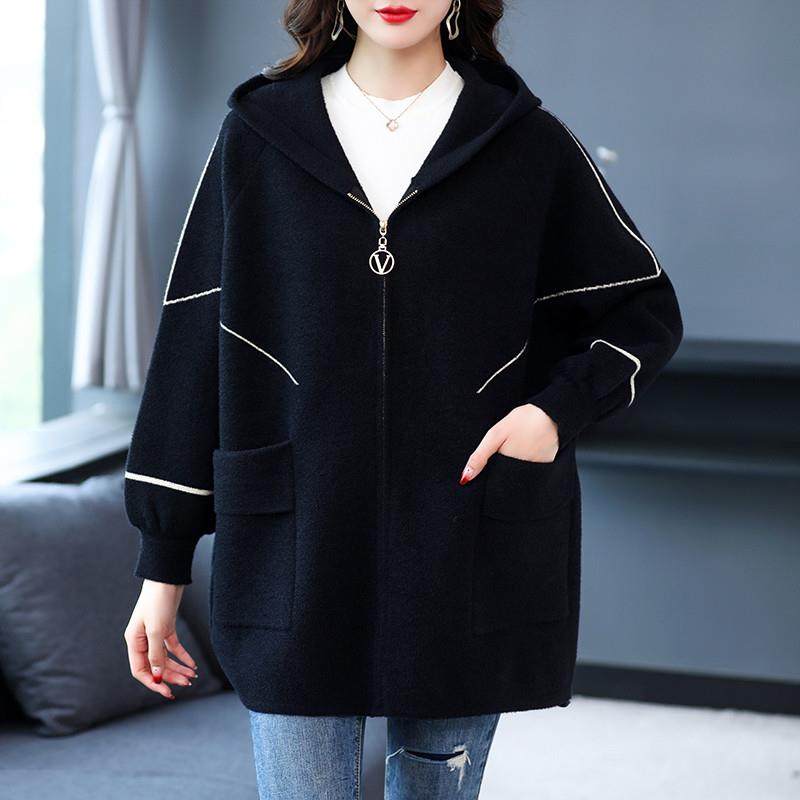 中老年胖妈妈200斤加肥大码宽松毛呢外套秋冬女连帽双面羊绒大衣,淘宝优惠券,粉丝福利购,淘宝优惠卷