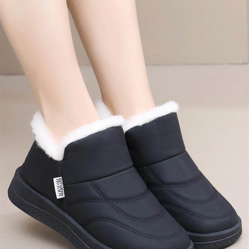 冬季新款加绒保暖棉鞋时尚雪地靴防寒防风老北京布鞋女妈妈鞋厚底,淘宝优惠券,粉丝福利购,淘宝优惠卷