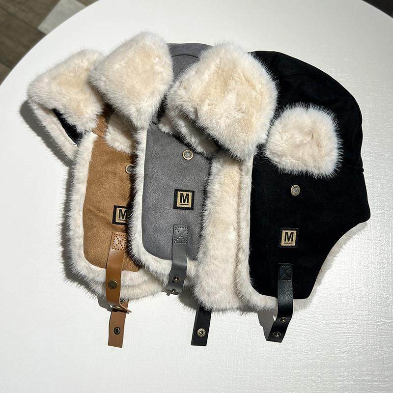 鹿皮绒雷锋帽女冬季加绒加厚保暖棉帽户外骑车护耳帽东北防风帽男,淘宝优惠券,粉丝福利购,淘宝优惠卷