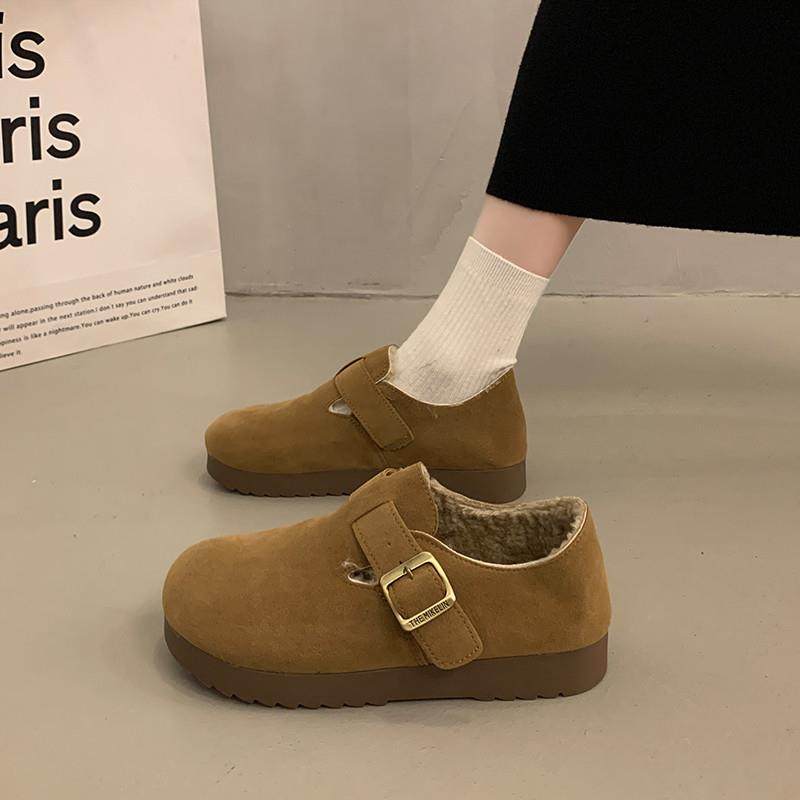 勃肯鞋女2025春秋新款复古厚底棉鞋一脚蹬孕妇全包博肯鞋豆豆鞋子,淘宝优惠券,粉丝福利购,淘宝优惠卷