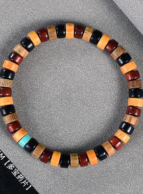 黑花梨木桶珠佛珠手链