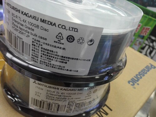 包邮日产三菱档案级蓝光盘BD-R TL4X 100GB 档案级可打印空白光盘 - 图1