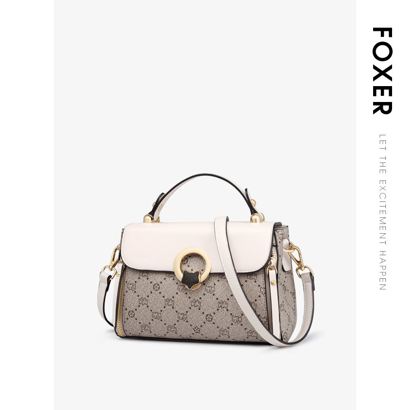 金狐狸大气女士2022新款老花手提包 金狐狸女士包袋