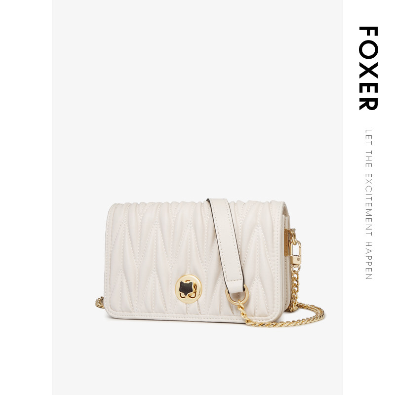 金狐狸褶皱女2021新款2022链条包包 金狐狸女士包袋