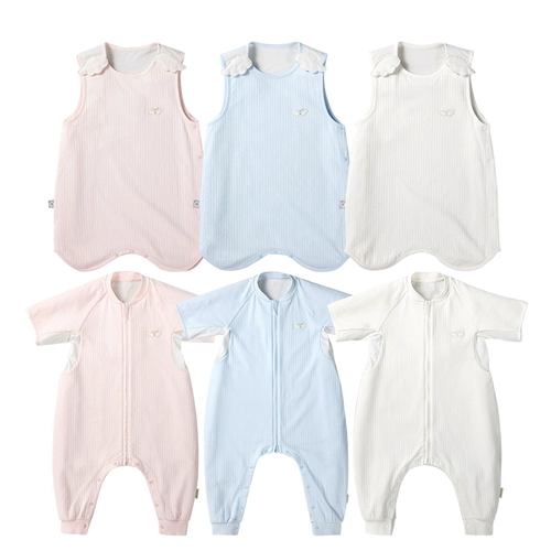 Хлопковый дышащий летний спальный мешок для новорожденных