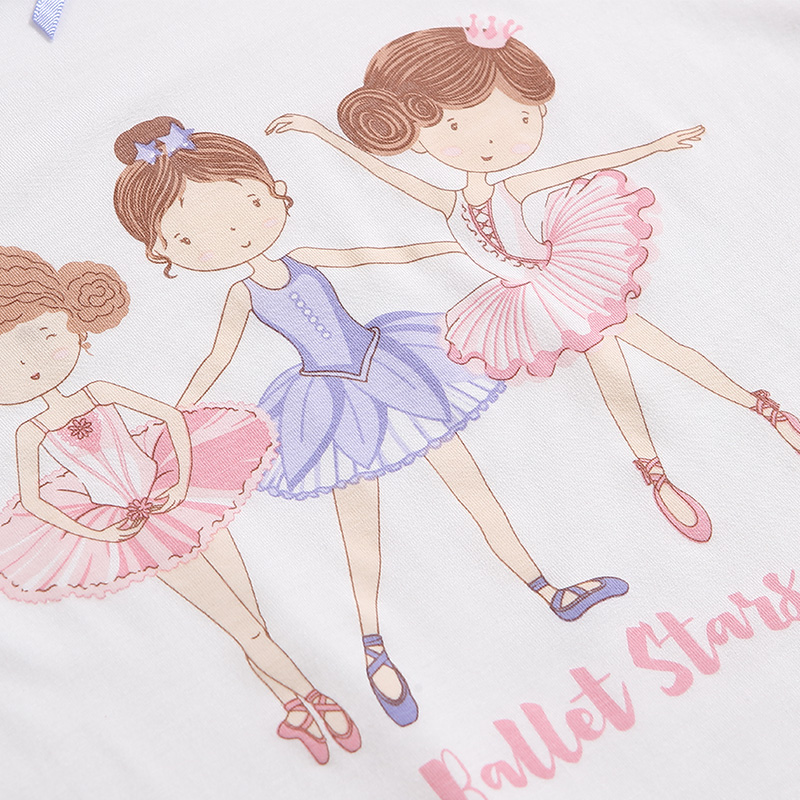 【商场同款】梦洁宝贝儿童纯棉莫代尔家居服儿童睡衣女童夏季套装 - 图1