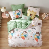 Хлопковый комплект, брендовый пододеяльник для принцессы, простыня, покрывало, 4 предмета, 3 предмета