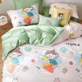 Хлопковый комплект, брендовый пододеяльник для принцессы, простыня, покрывало, 4 предмета, 3 предмета