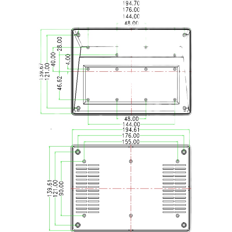 塑料仪表外壳 控制器台式壳体 机箱盒 测试仪器盒 200x145x70