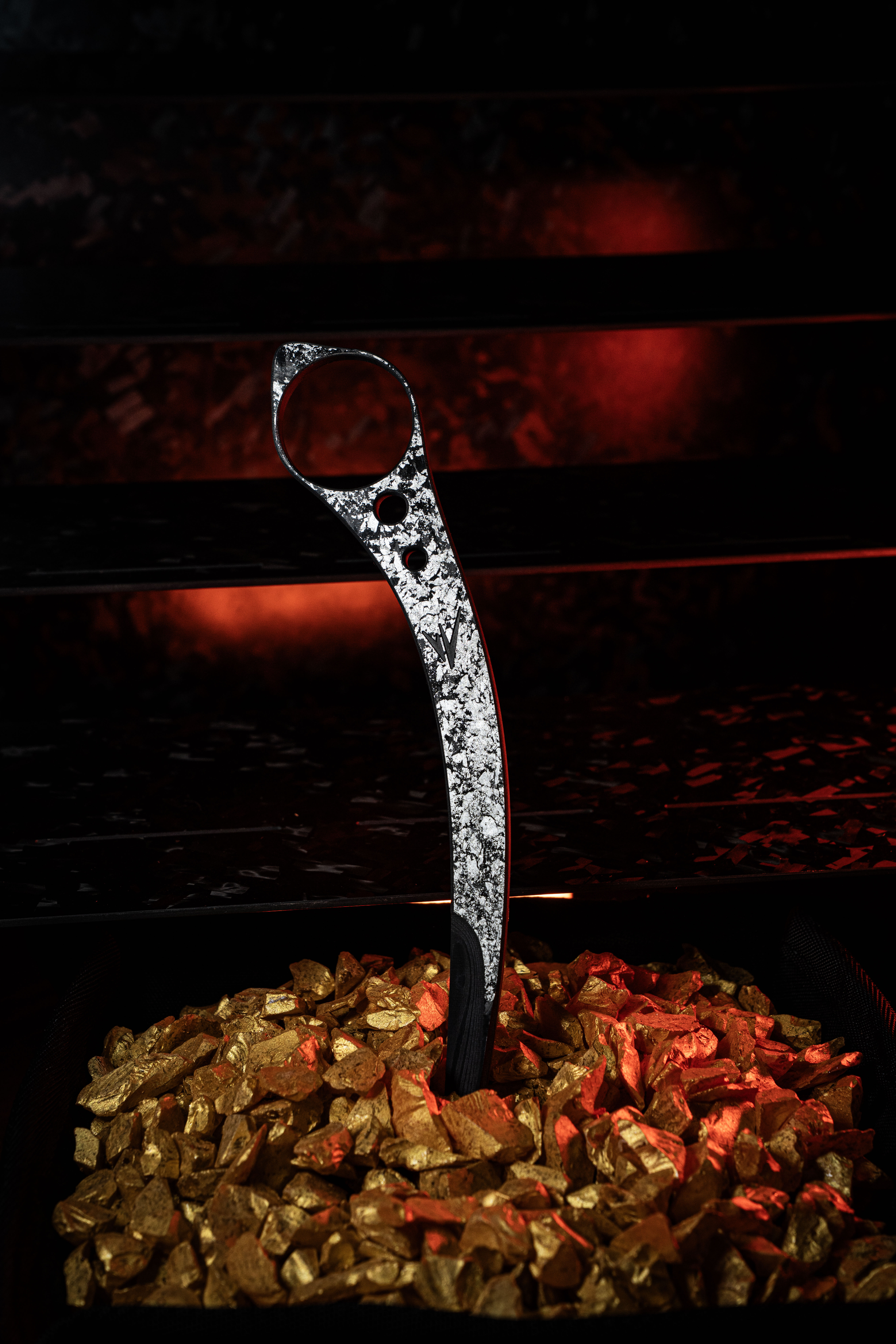 WEAVER织巢鸟 勾月 银箔碳纤维开箱刀EDC手刺旋转解压玩具 - 图2