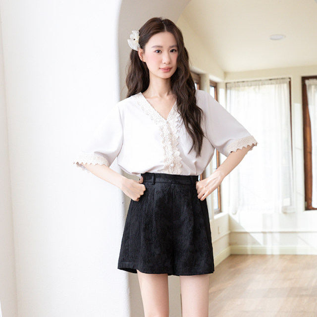 Qisao women's plus size straight casual pants for fat girls, summer wear, new style, versatile, slimming and not picky, new Chinese style shorts