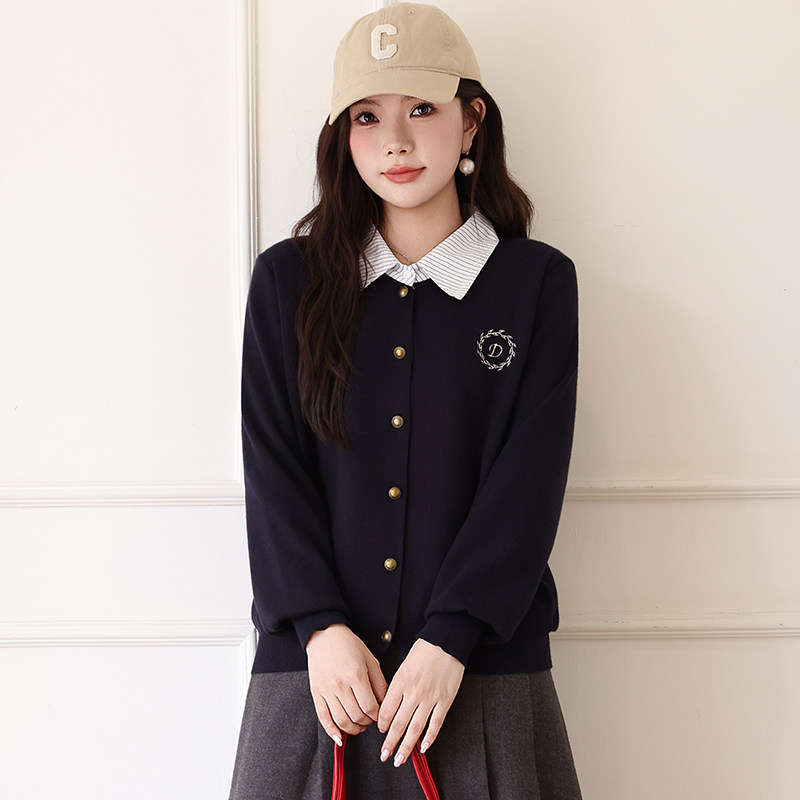 绮娑女装大码毛衣开衫上衣polo领长袖秋冬新款显瘦胖MM针织外套女,淘宝优惠券,粉丝福利购,淘宝优惠卷