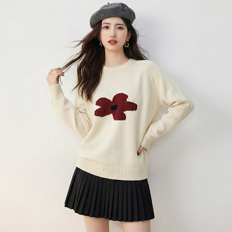 大码女装套头长袖上衣春款毛衣新款气质胖MM宽松显瘦毛衣打底衫女,淘宝优惠券,粉丝福利购,淘宝优惠卷