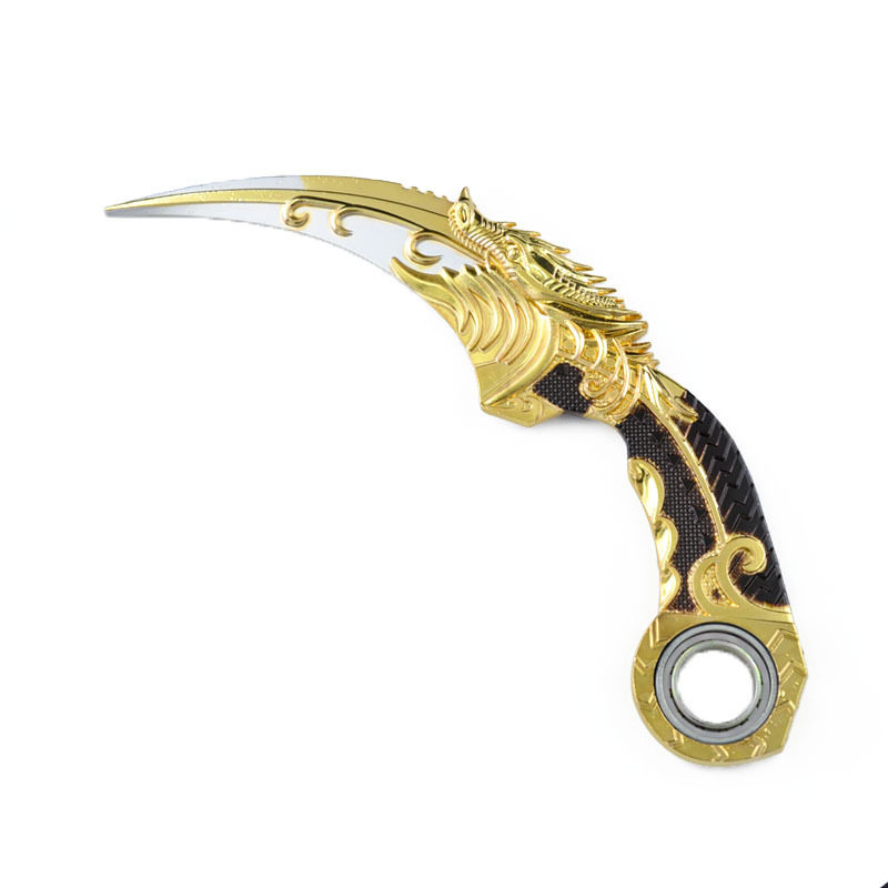 和平精英模型和平精英原神可折叠小刀五爪金龙金属玩具刀模型合金武器手办礼物
